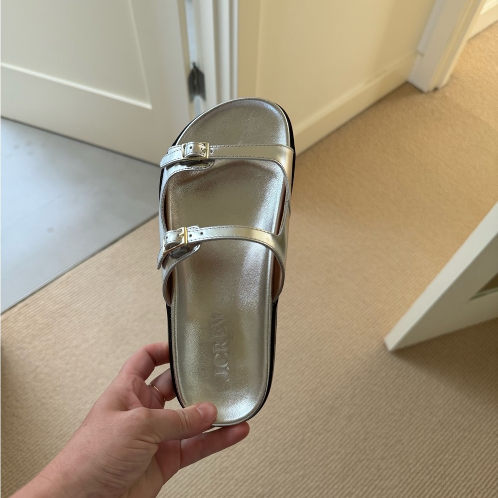 J.Crew Silver Sandals